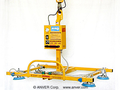 ANVER Four Pad Electric Powered Vacuum Lifter with Manual Tilt
